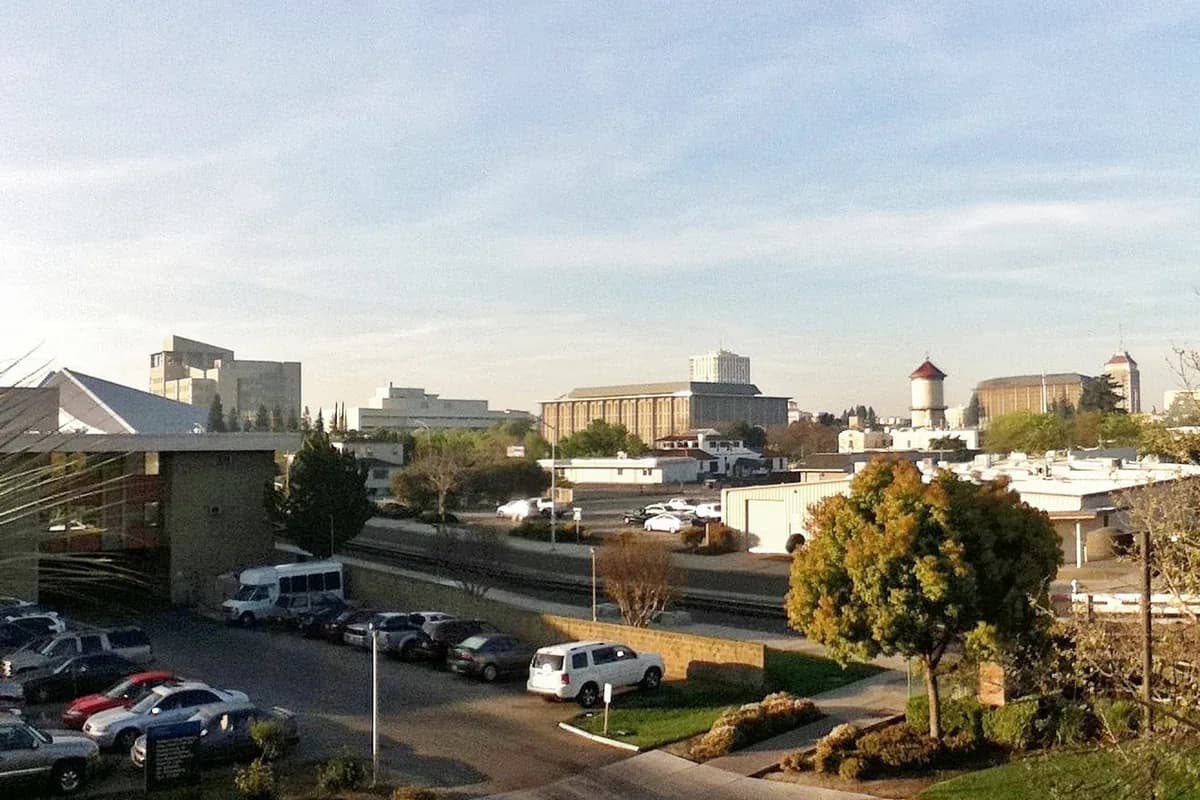 Downtown Fresno skyline with the historic water tower — Title 25 resale and escrow inspection service area